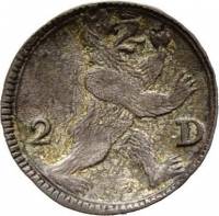 (№1737km20(appenzell)) Монета Швейцария 1737 год 2 Pfennig